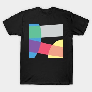 Colorful Abstract Geometry Lines T-Shirt